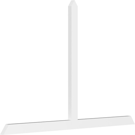 Ekena Millwork Portland Architectural Grade PVC Gable Bracket, 84"W x 56"H x 2"D x 4"F, 16/12 Pitch GBP084X56X0204POR00
